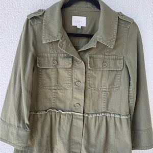 LOFT Utility Jacket in Sage Green